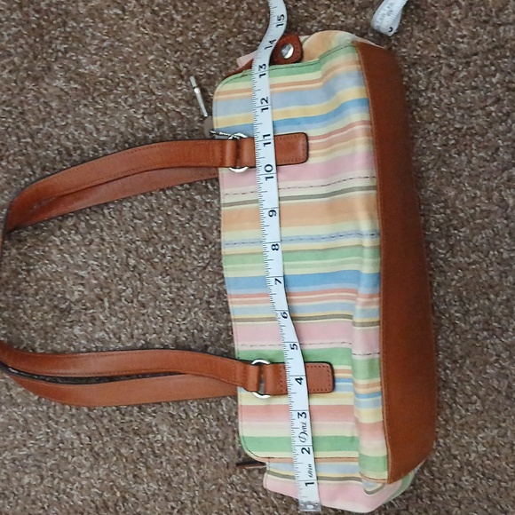 Fossil multi color striped hand bag y2k - Picture 12 of 16